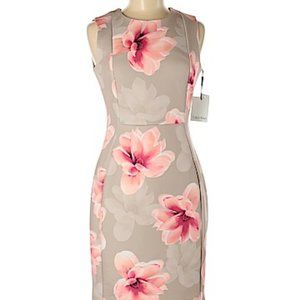 Calvin Klein Floral-print Scuba Sheath Dress